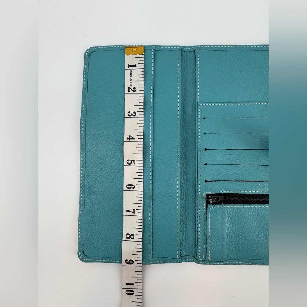 Travel Passport Holder Wallet Holder Blue Genuine Leather Card Cover - Picture 5 of 6